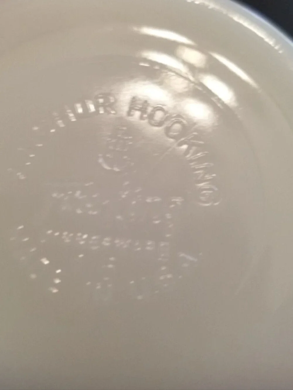Vintage Anchor Hocking Fire-King Swirl Gold Trimmed Milk Glass Creamer